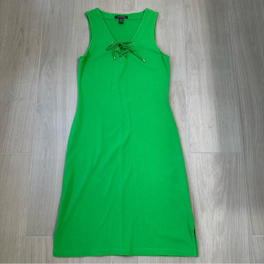 Ralph Lauren Green Sheath Midi Dress